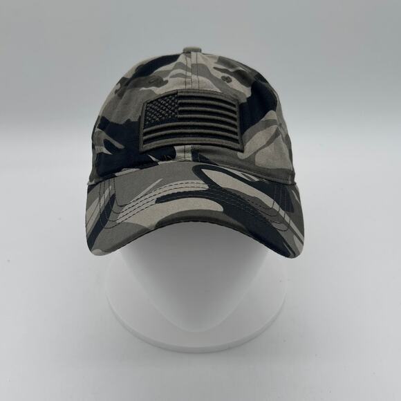 Flag on Front Outdoors Hat Cap Adjustable Camo Adjustable - Picture 1 of 4